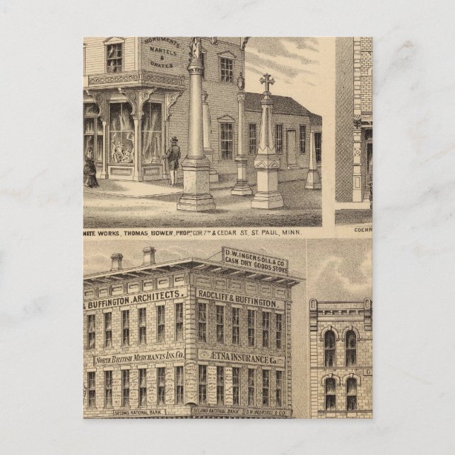 Postale Saint Paul, Minneapolis, Minnesota Carte Lithograp (Devant)