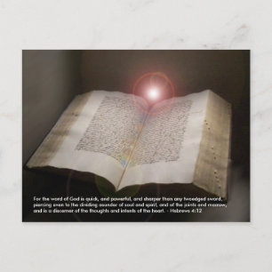 Postale Sainte Bible Torah Parole vivante de Dieu carte po