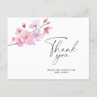 Sakura - carte de remerciement pour une baby showe