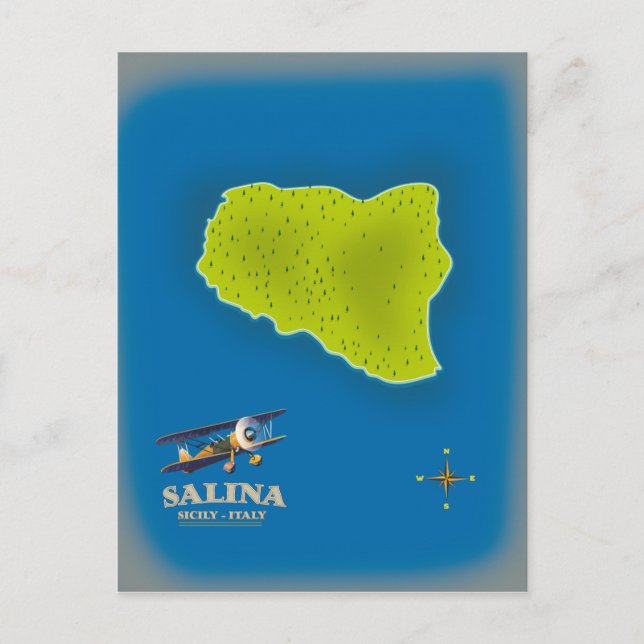 Postale Salina, Sicile carte carte de l'affiche (Devant)