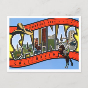 Postale Salinas, Californie Vintage Big Letters Carte post