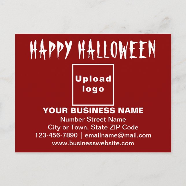 Postale Salutation d'Halloween d'affaires sur carte postal (Devant)