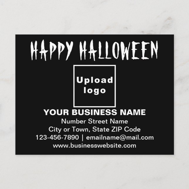 Postale Salutation d'Halloween d'affaires sur carte postal (Devant)
