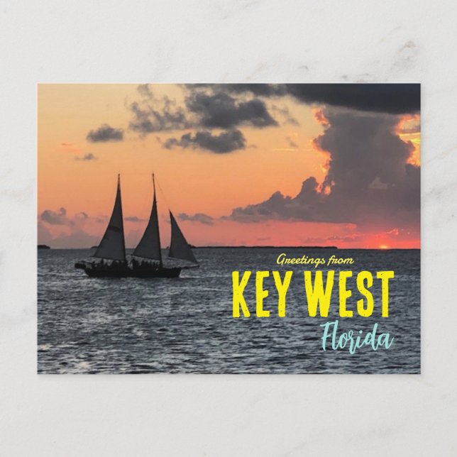 Postale Salutations de Key West Florida Sunset carte posta (Devant)