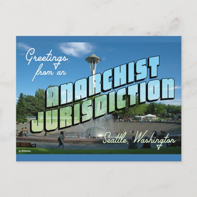 Postale Salutations de l'anarchiste Seattle ! Carte postal (Devant)