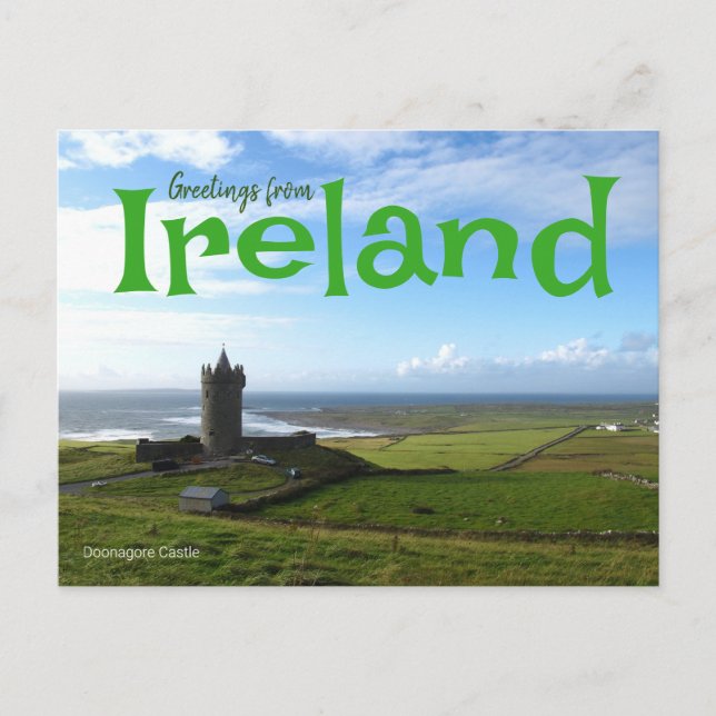 Postale Salutations de l'Irlande Doonagore Castle Carte po (Devant)