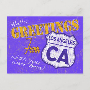 Postale Salutations de Los Angeles Californie Carte postal