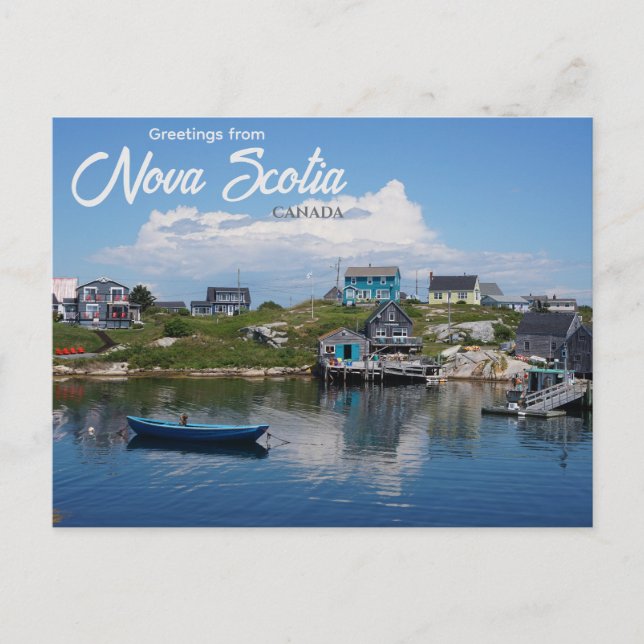 Postale Salutations de Nouvelle-Écosse Canada Carte postal (Devant)