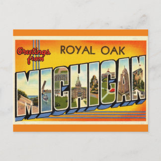 Postale Salutations de Royal Oak Michigan Travel Carte pos