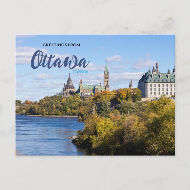 Postale Salutations pittoresques d'Ottawa Canada Carte pos (Devant)