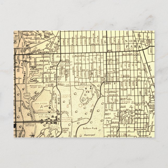 Postale San Diego, CA Carte Vintage (Devant)