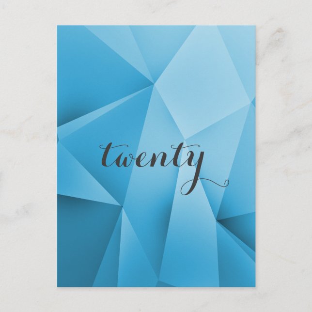 Postale Sapphire Jewel Tones Numéro de tableau Carte posta (Devant)