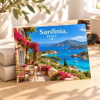 Postale Sardaigne Italie Ensoleillée Baie Turquoise Carte