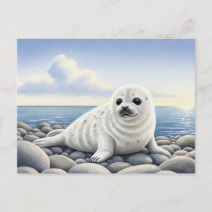 Postale Sceau d'approbation Bébé Animaux sauvages Carte po