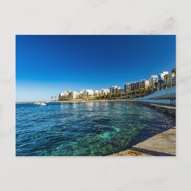Postale Scène de St Pauls Bay, Malte Carte de Vacances (Devant)