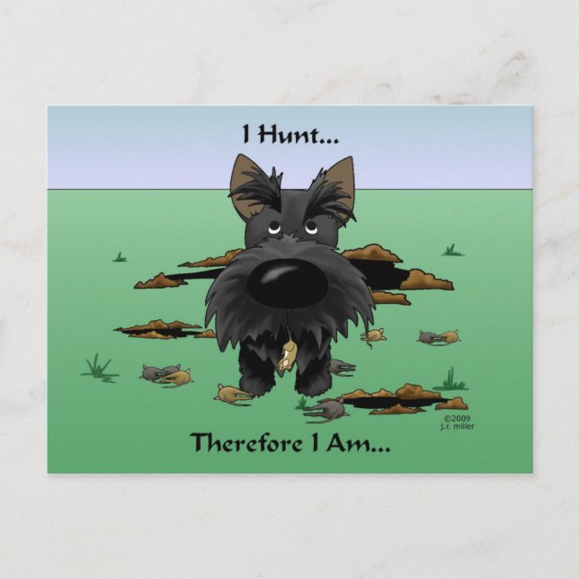 Postale Scottish Terrier (Scotties) I Hunt... Carte postal (Devant)