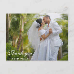 Postale script amusant   carte de remerciements mariage