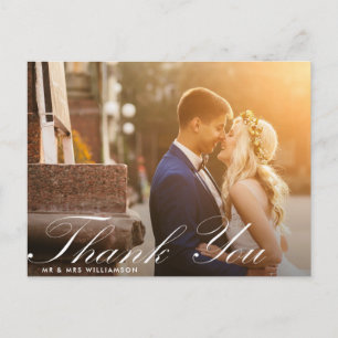 Postale script amusant   carte de remerciements mariage