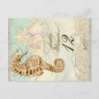 Sea Horse Coastal Beach - Numéro de tableau Carte