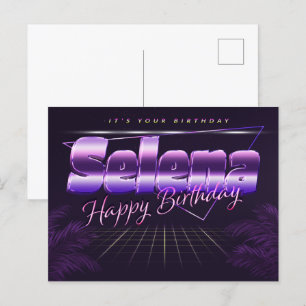 Postale Selena Nom Prénom Date de naissance de la carte po