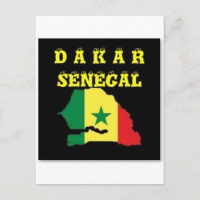POSTALE SÉNÉGAL (DAKAR) CARTE T-SHIRT ET ETC (Devant)
