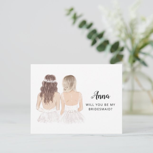 Postale Seras-Tu Ma Carte De Proposition D'Épouse (Debout devant)