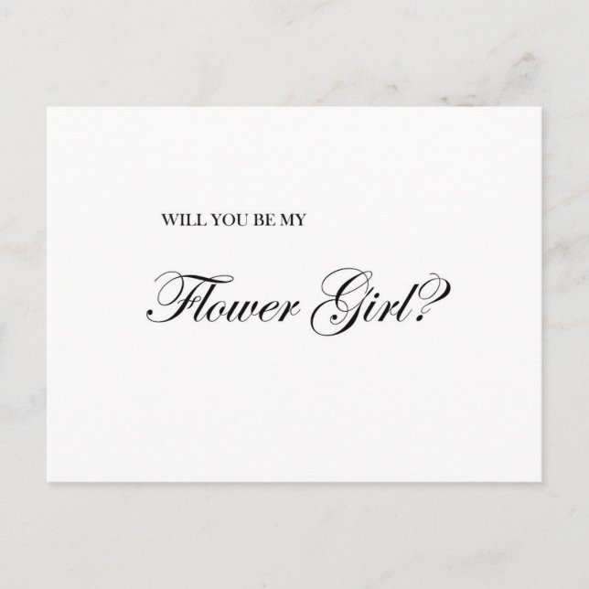 Postale Serez-Vous Ma Carte De Proposition Flower Girl ? (Devant)