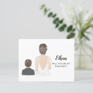 Postale Serez-vous ma page Proposition de garçon carte pos