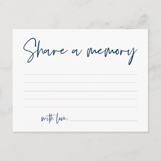 Postale Service funéraire, Partager une mémoire, Carte ble (Devant)