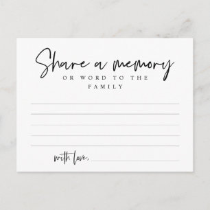 Postale Service funéraire, Partager une mémoire, Carte de