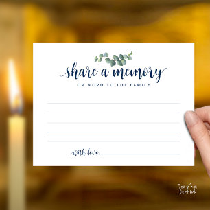 Postale Service funéraire, Partagez un souvenir, Carte de 