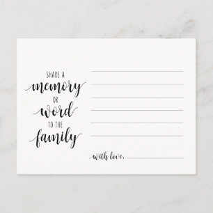 Postale Service funéraire, Script noir, Partager une carte