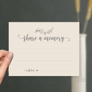 Postale Service funéraire, thème crème, carte de partage d