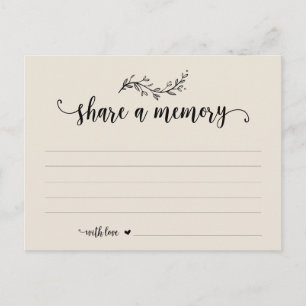 Postale Service funéraire, thème crème, Partager une carte