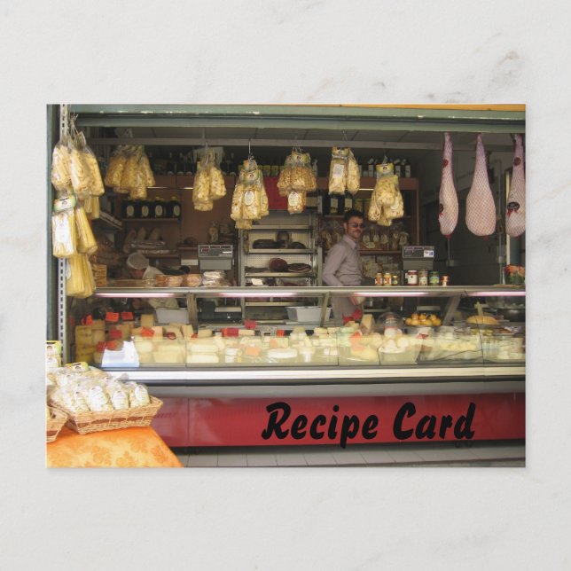 Postale Set cadeau de carte à recette - Fromage italien (Devant)