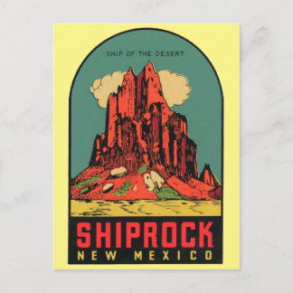 Postale Shiprock, Nouveau-Mexique Voyage vintage Carte pos