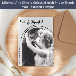 Postale Simple Arc Céleste Photo Carte de remerciements te