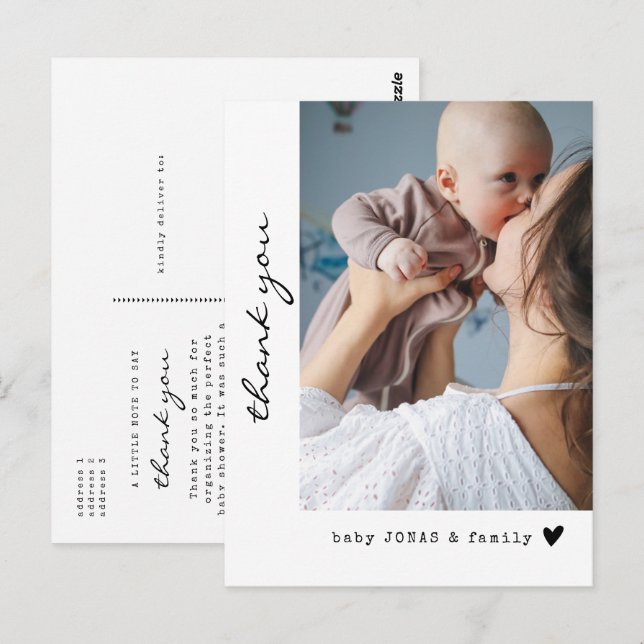Postale Simple Carte de Remerciement de Fête d'Anniversair (Devant / Derrière)