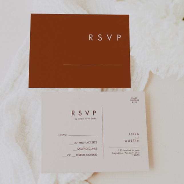 Postale Simple Desert | Carte de réponse de mariage en ter (Créateur téléchargé)