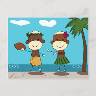 Postale Singes Profitant De Vacances En Hawaii Carte Posta
