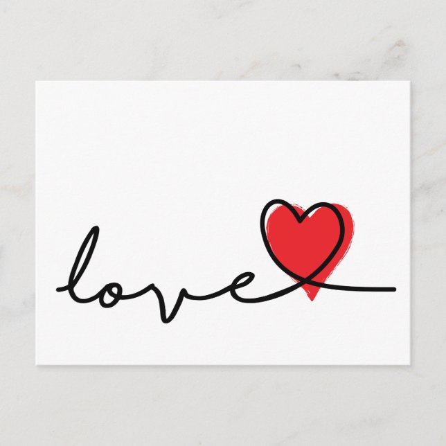 Postale Slogan Love. Jour de Saint Valentin, carte de voeu (Devant)