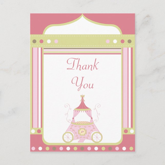 Postale Soirée de princesse de transport merci carte posta (Devant)