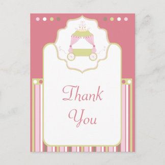 Postale Soirée de princesse de transport merci carte posta