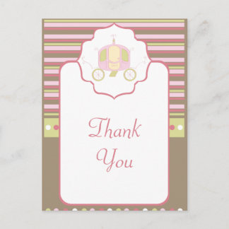 Postale Soirée de princesse de transport merci carte posta