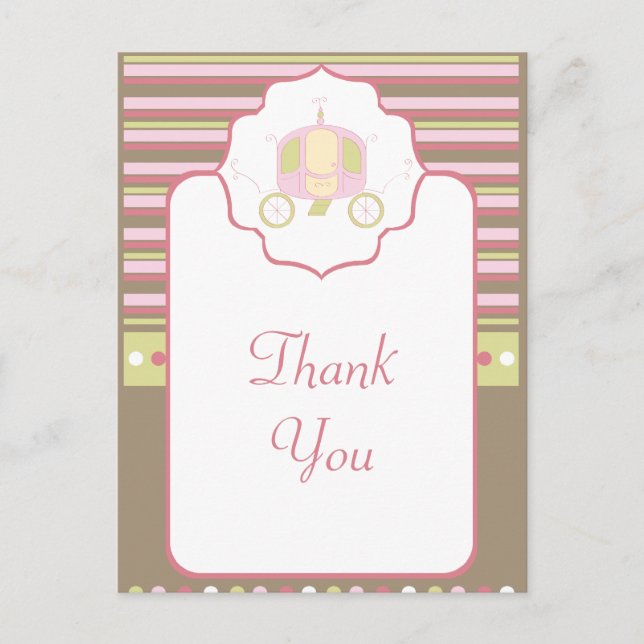 Postale Soirée de princesse de transport merci carte posta (Devant)
