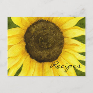Postale Soleil sur une carte de recette de bâton