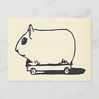 Postale Souris sur un skateboard Fun Salutations Carte Ann