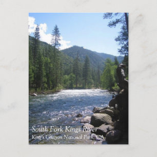 Postale South Fork Kings River, King's Canyon, CA Carte po