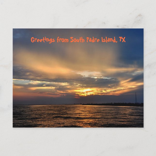 Postale South Padre Island, coucher du soleil, carte posta (Devant)