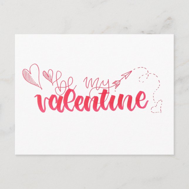 Postale Soyez ma carte Valentine (Devant)